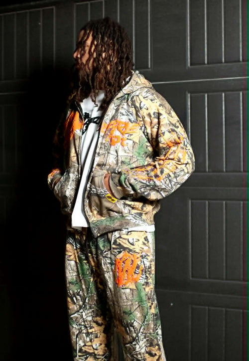 WFD Crop Jacket - Camo + Orange Warfare Dept