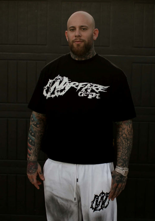 WFD Crop T - "Warfare Dept" Black/White Warfare Dept