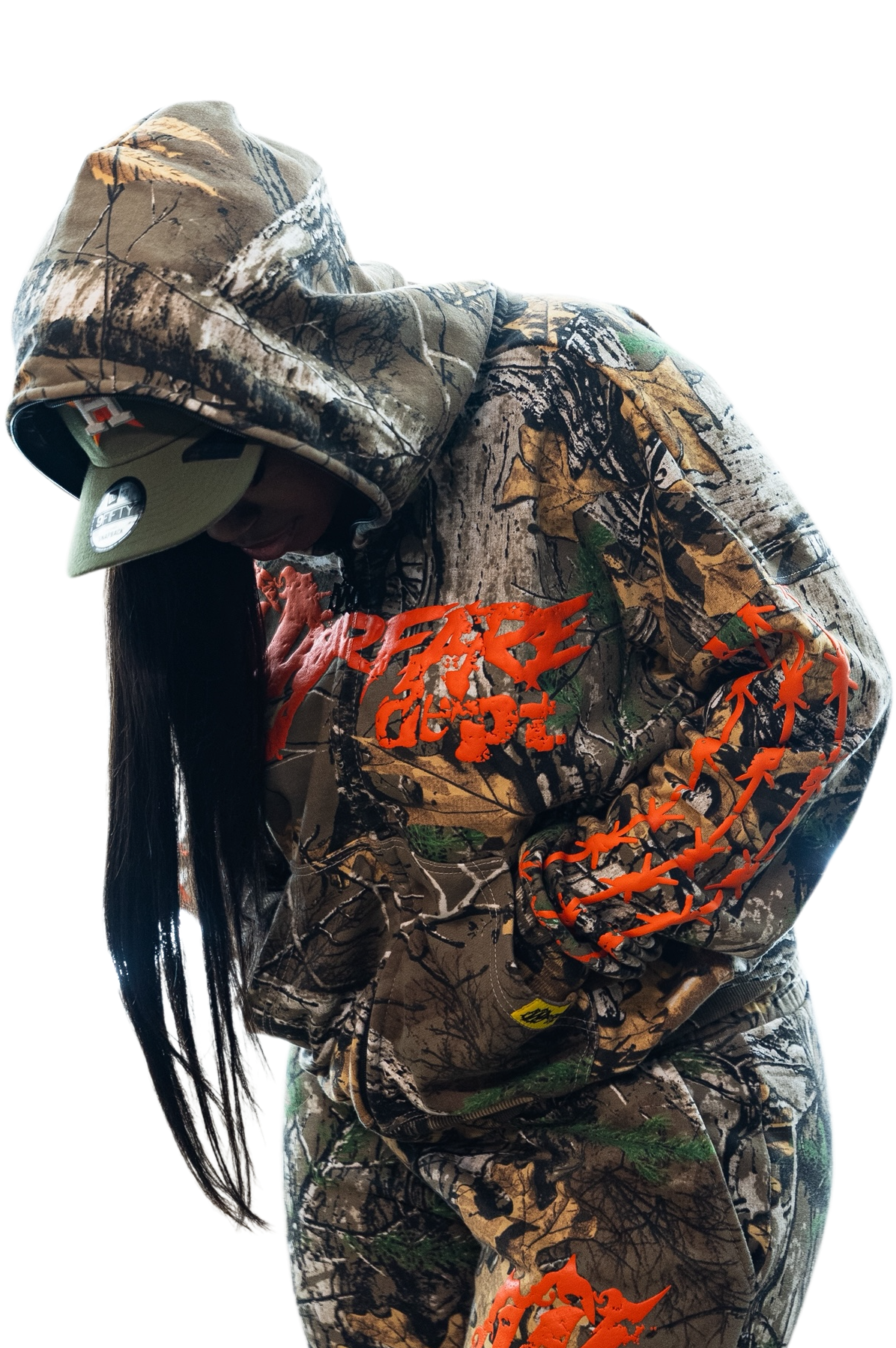 WFD Crop Jacket - Camo + Orange Warfare Dept