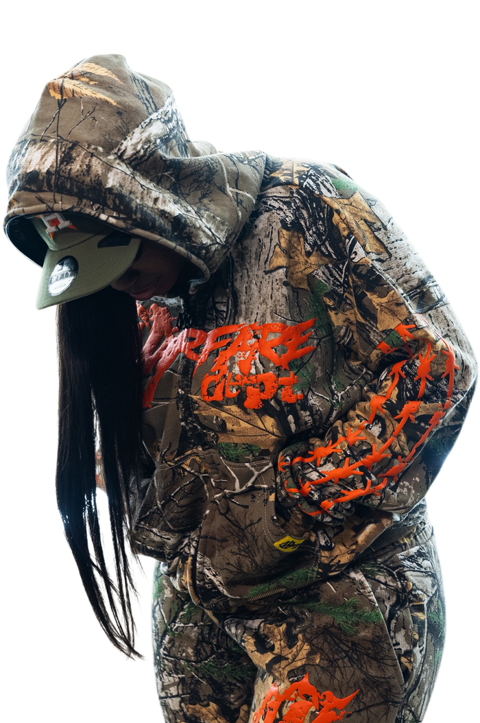 WFD Crop Jacket - Camo + Orange