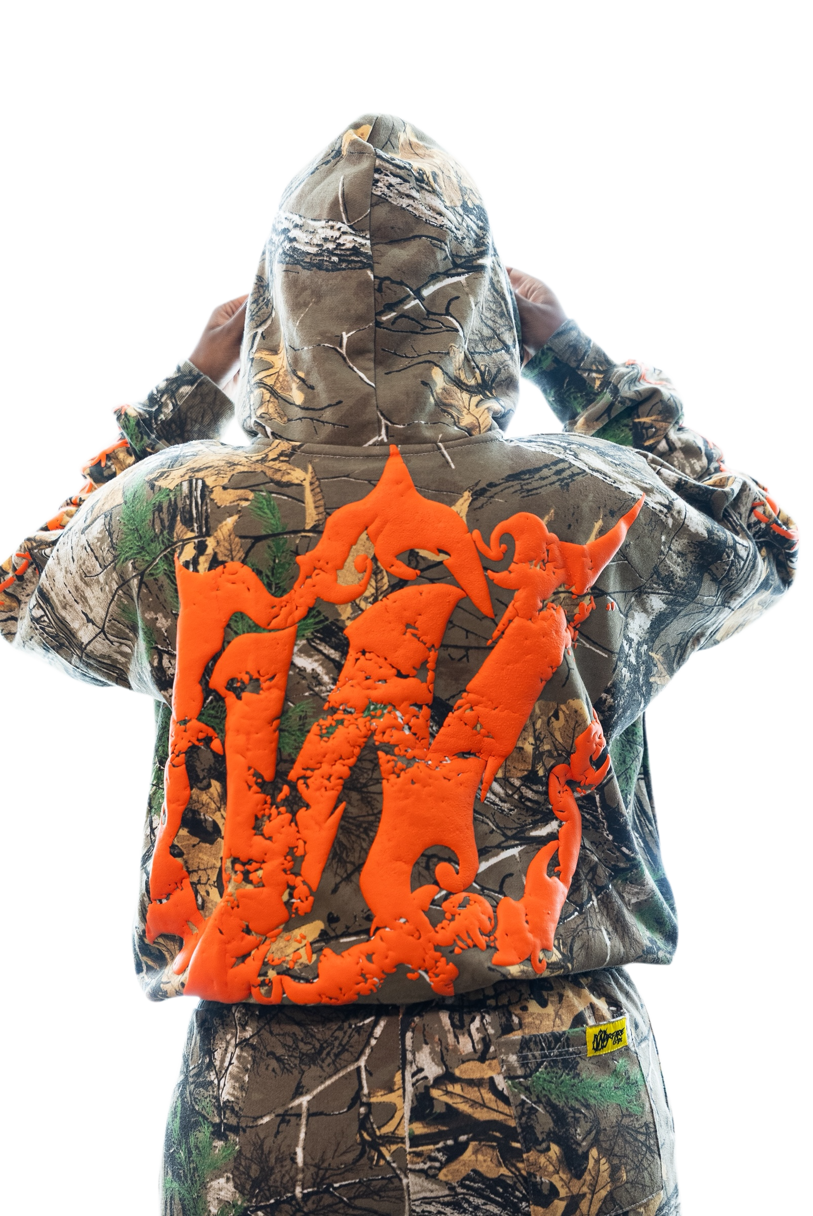 WFD Crop Jacket - Camo + Orange Warfare Dept