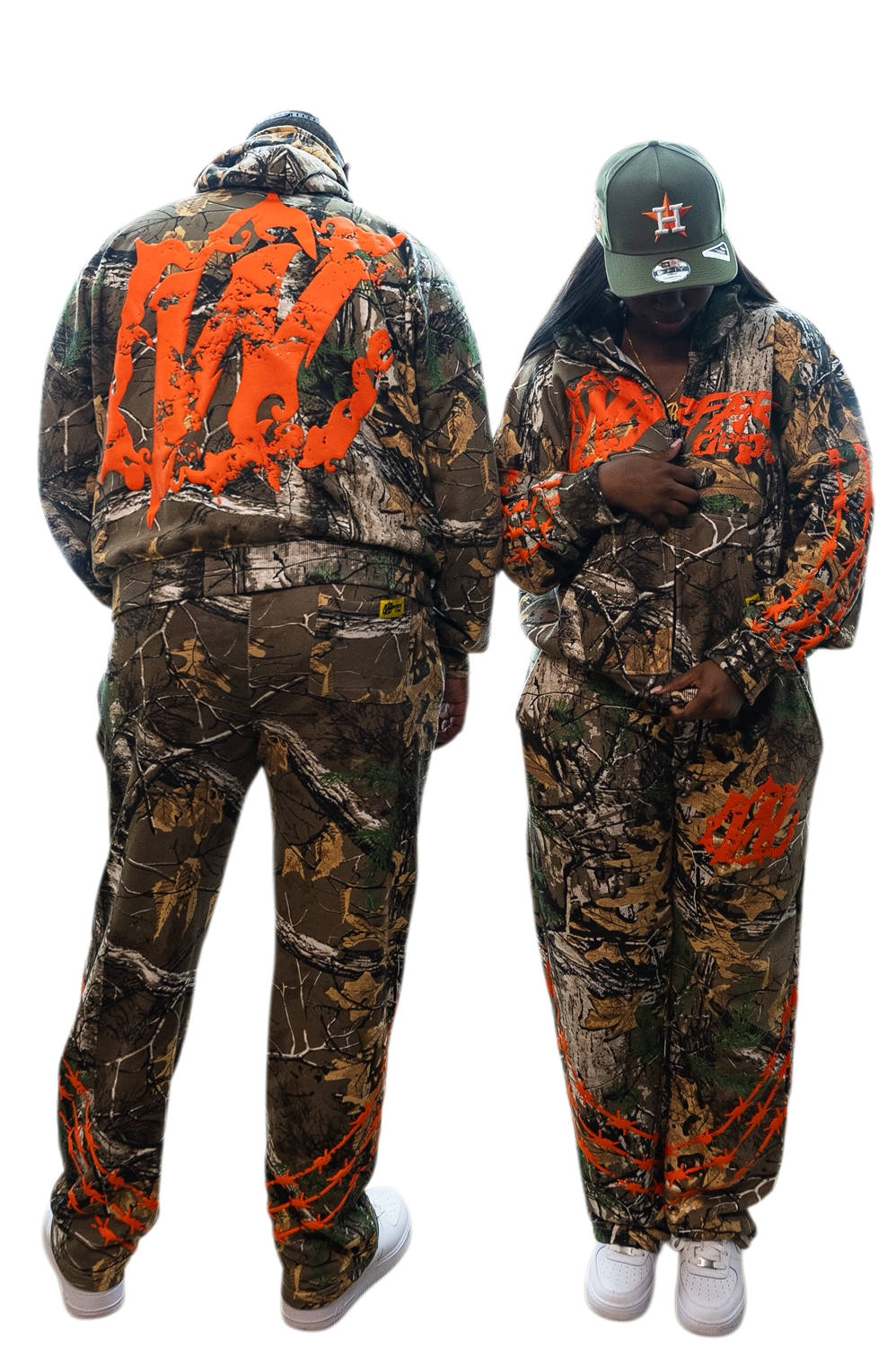 WFD Crop Jacket - Camo + Orange Warfare Dept