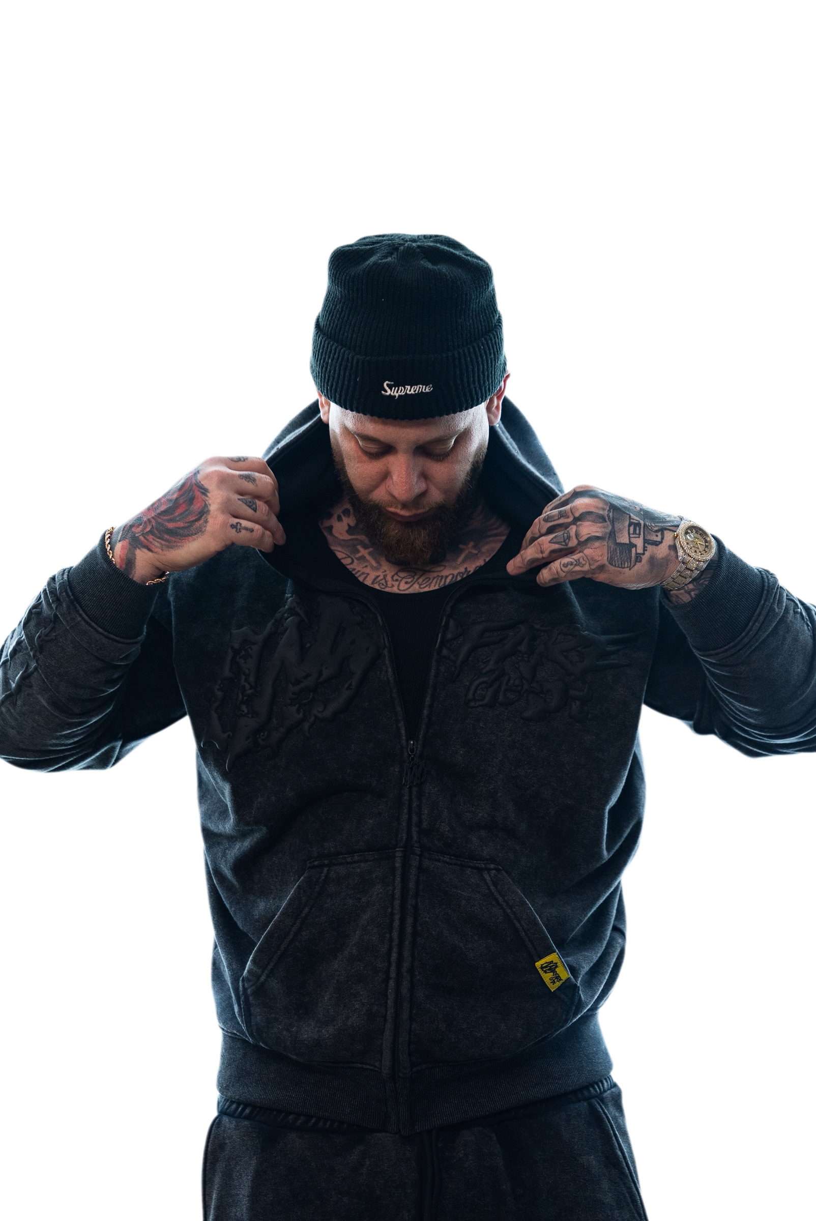 WFD Crop Jacket - Acid Black + Icy Hood Warfare Dept