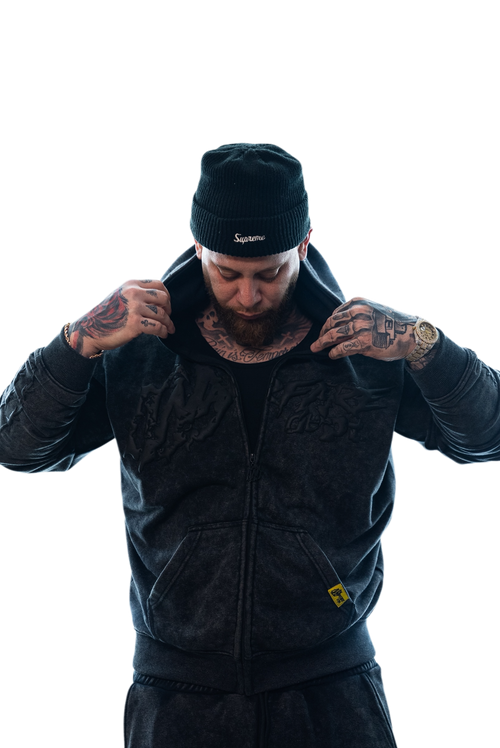 WFD Crop Jacket - Acid Black + Icy Hood Warfare Dept