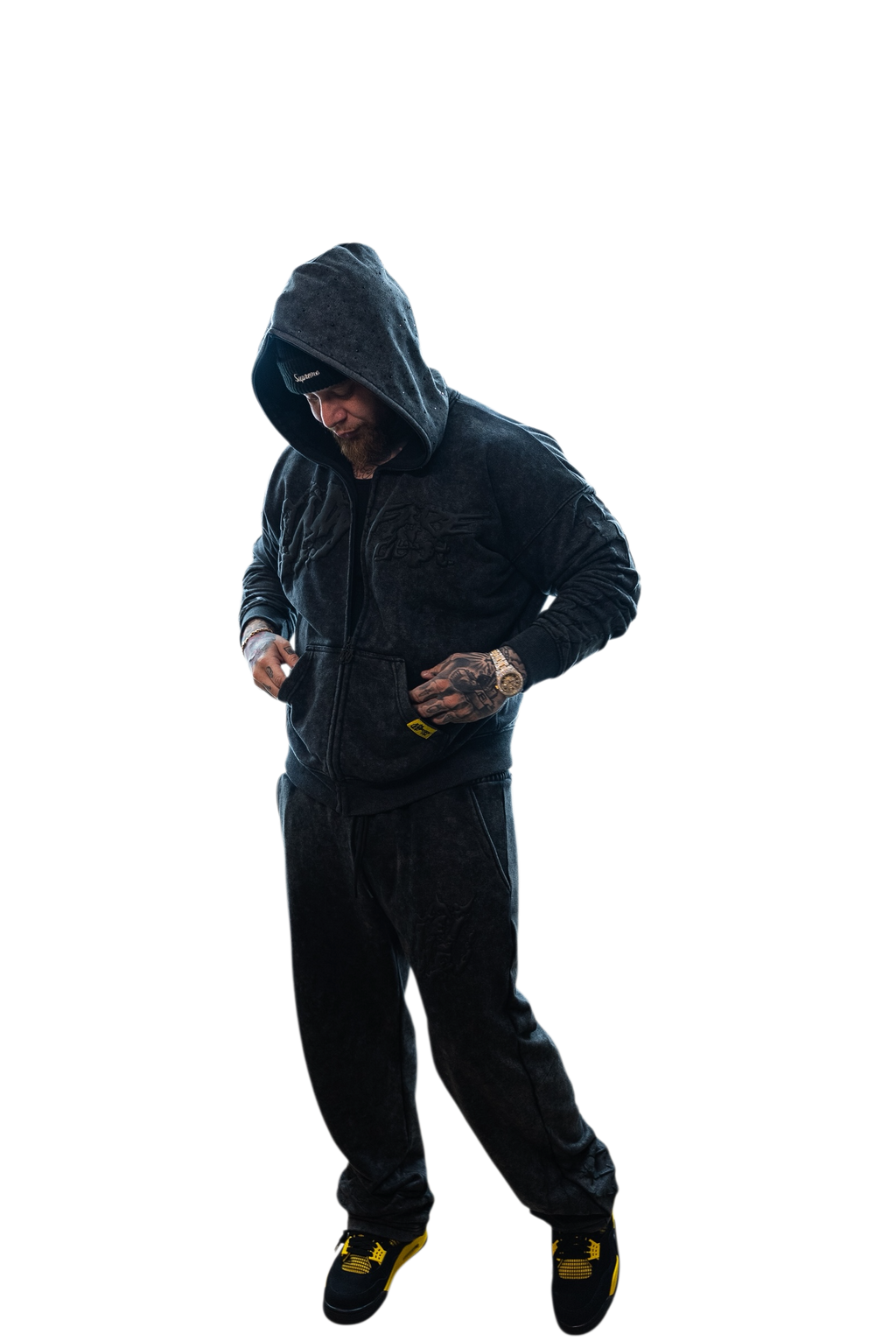 WFD Crop Jacket - Acid Black + Icy Hood Warfare Dept