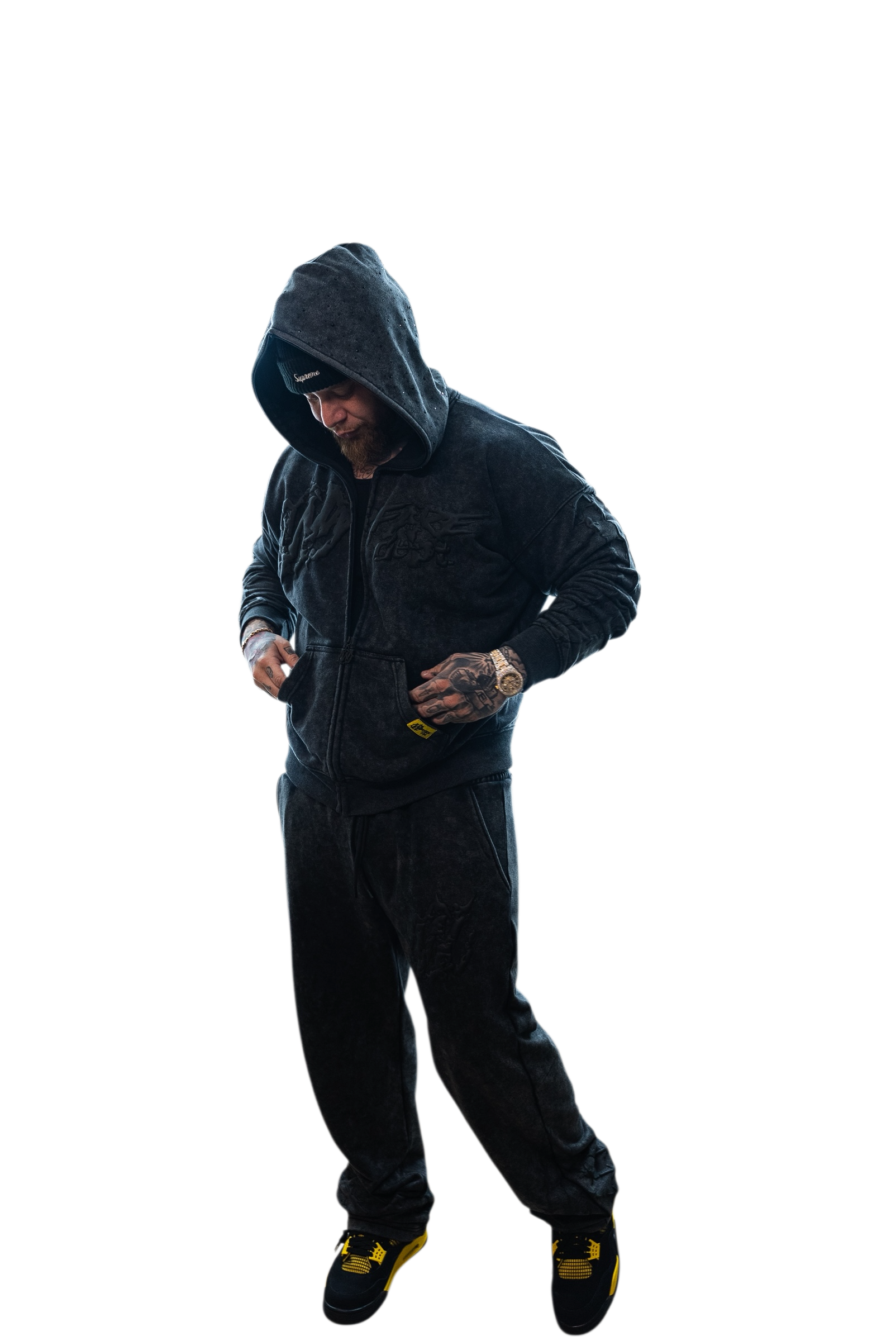 WFD Crop Jacket - Acid Black + Icy Hood Warfare Dept