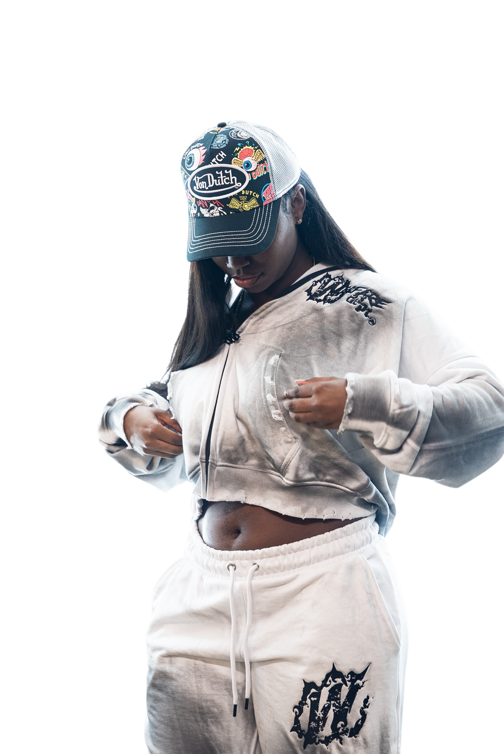 WFD Crop Jacket - Acid White Warfare Dept