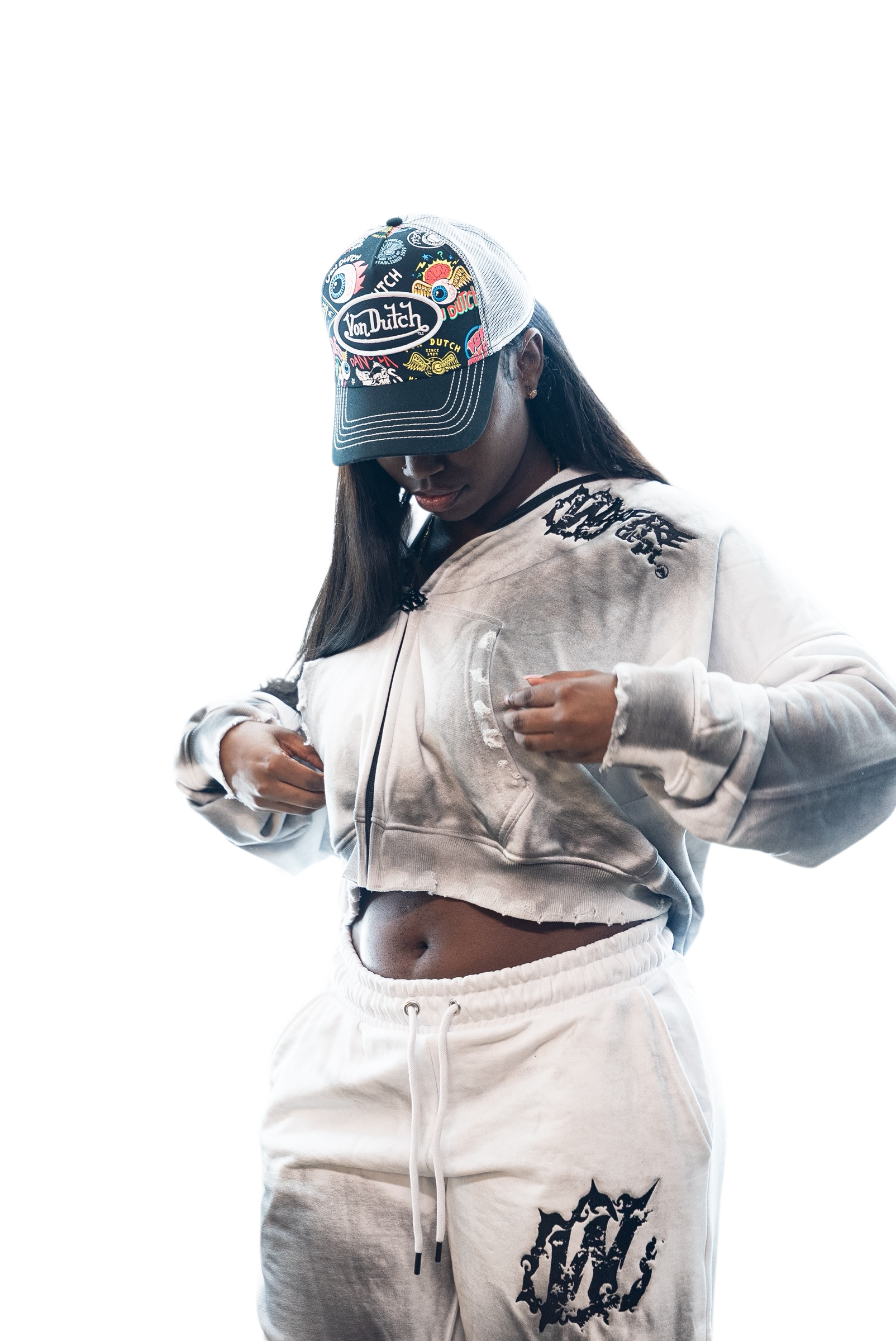 WFD Crop Jacket - Acid White Warfare Dept
