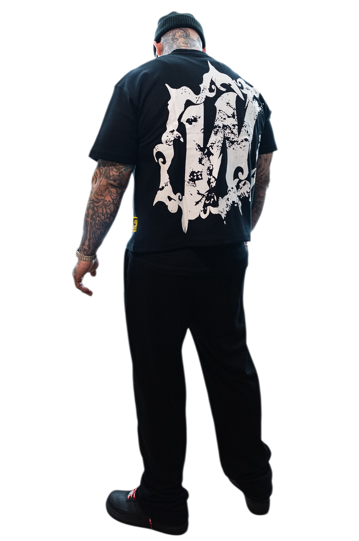 WFD Crop T - "Warfare Dept" Black/White Warfare Dept