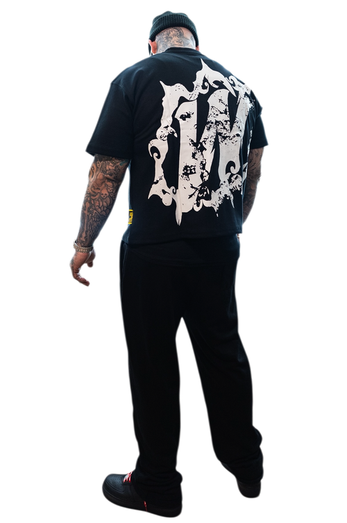 WFD Crop T - "Warfare Dept" Black/White Warfare Dept
