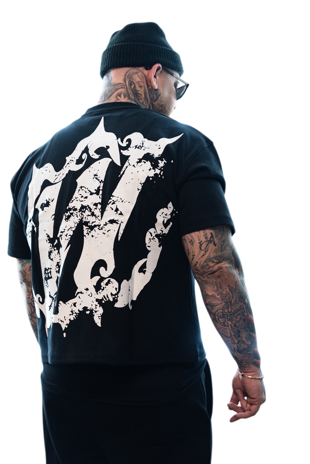 WFD Crop T - "Warfare Dept" Black/White Warfare Dept