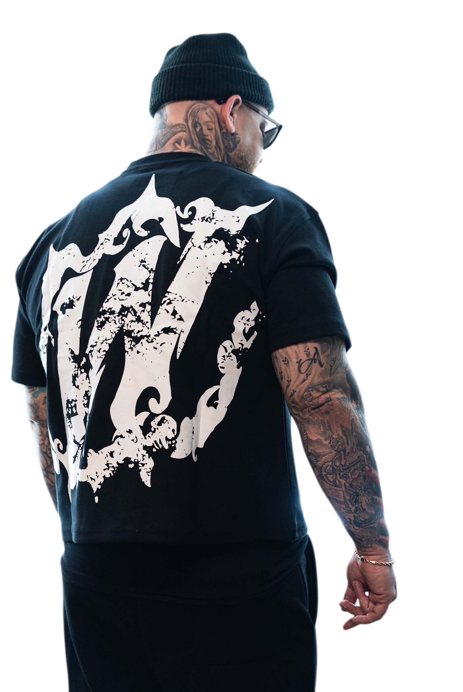 WFD Crop T - "Warfare Dept" Black/White Warfare Dept