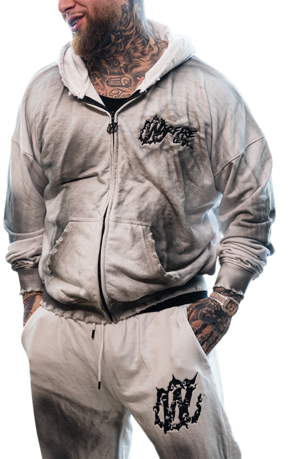 WFD Crop Jacket - Acid White Warfare Dept