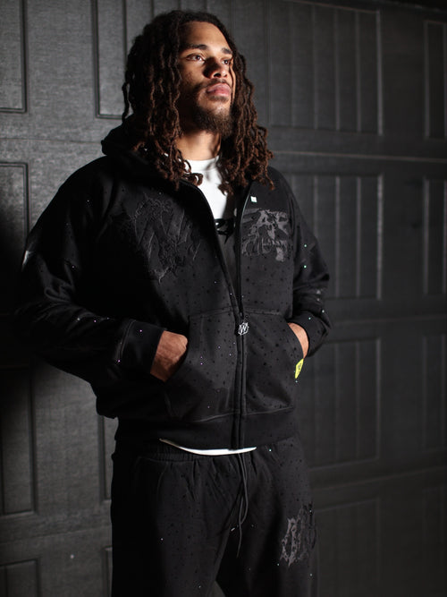WFD Crop Jacket - Black + Black Stones Warfare Dept