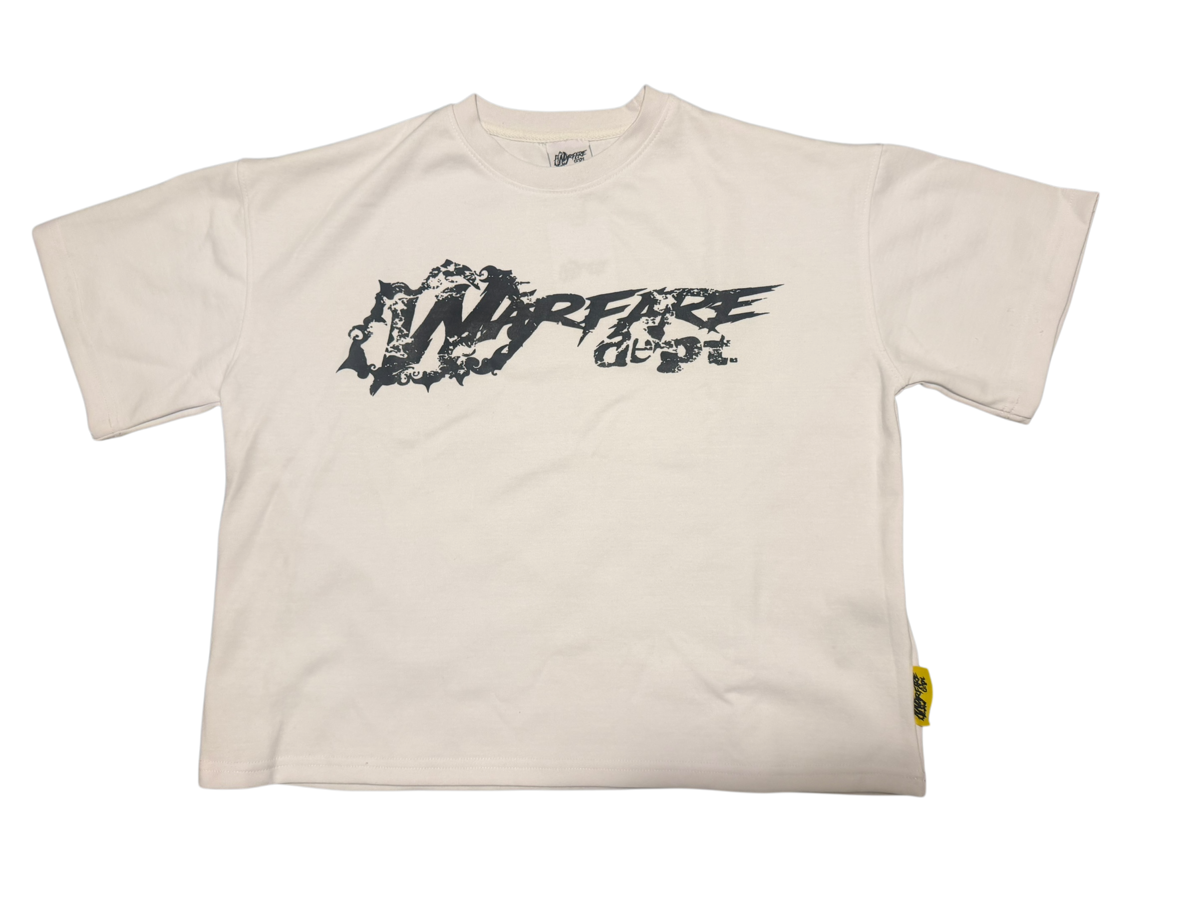 WFD Crop T - "Warfare Dept" White/Black warefareusa