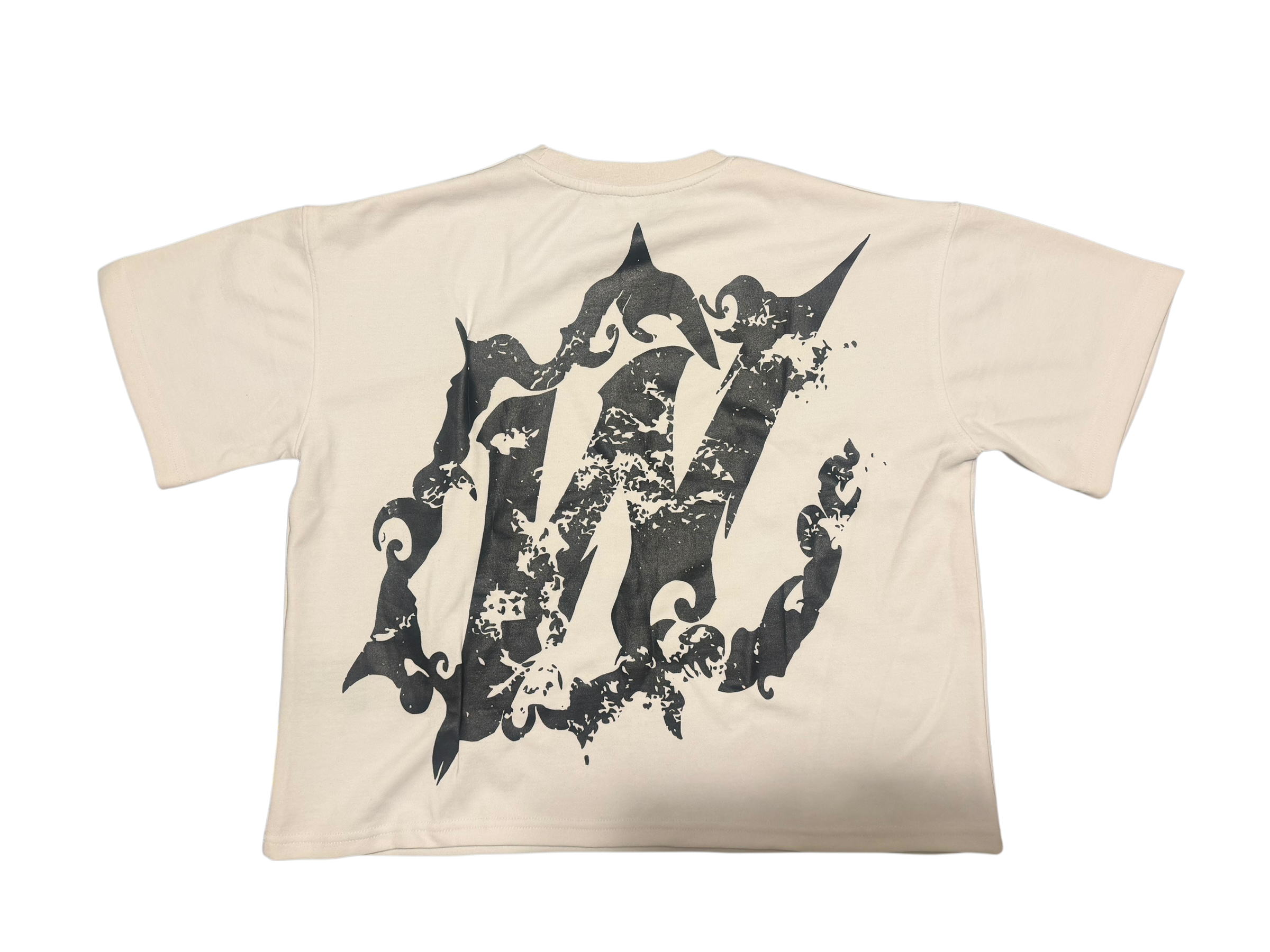 WFD Crop T - "Warfare Dept" White/Black warefareusa