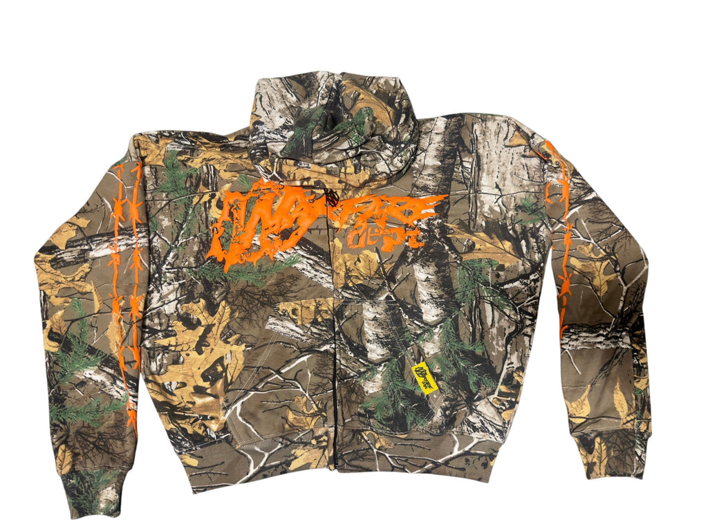 WFD Crop Jacket - Camo + Orange Warfare Dept