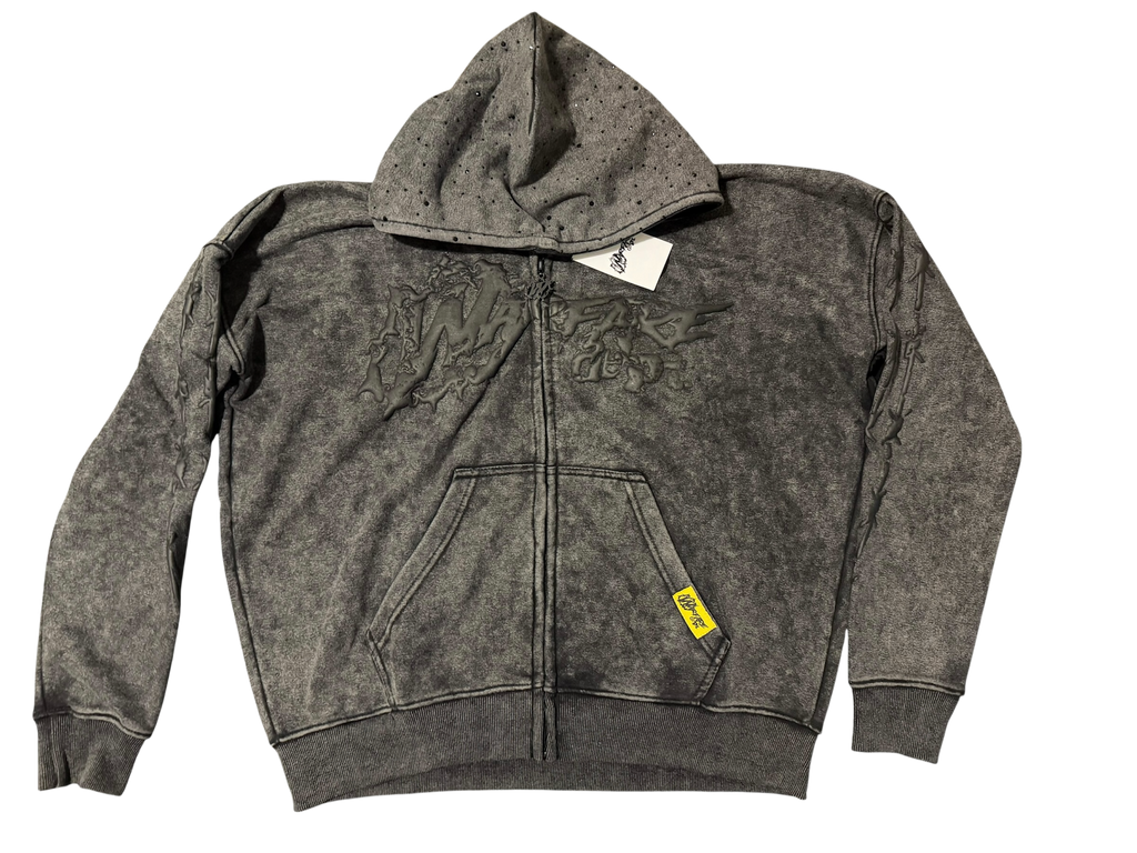 WFD Crop Jacket - Acid Black + Icy Hood Warfare Dept