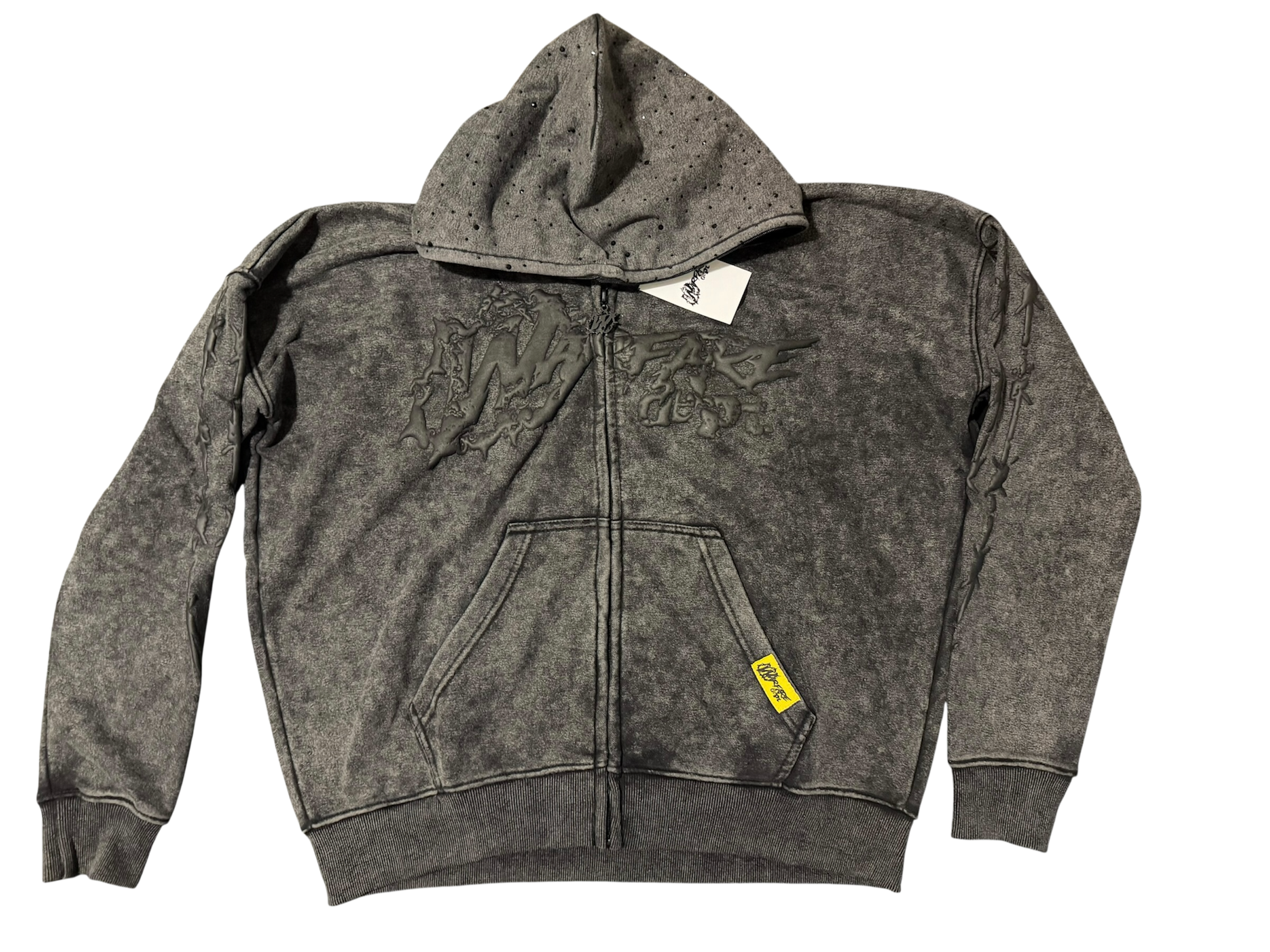 WFD Crop Jacket - Acid Black + Icy Hood Warfare Dept