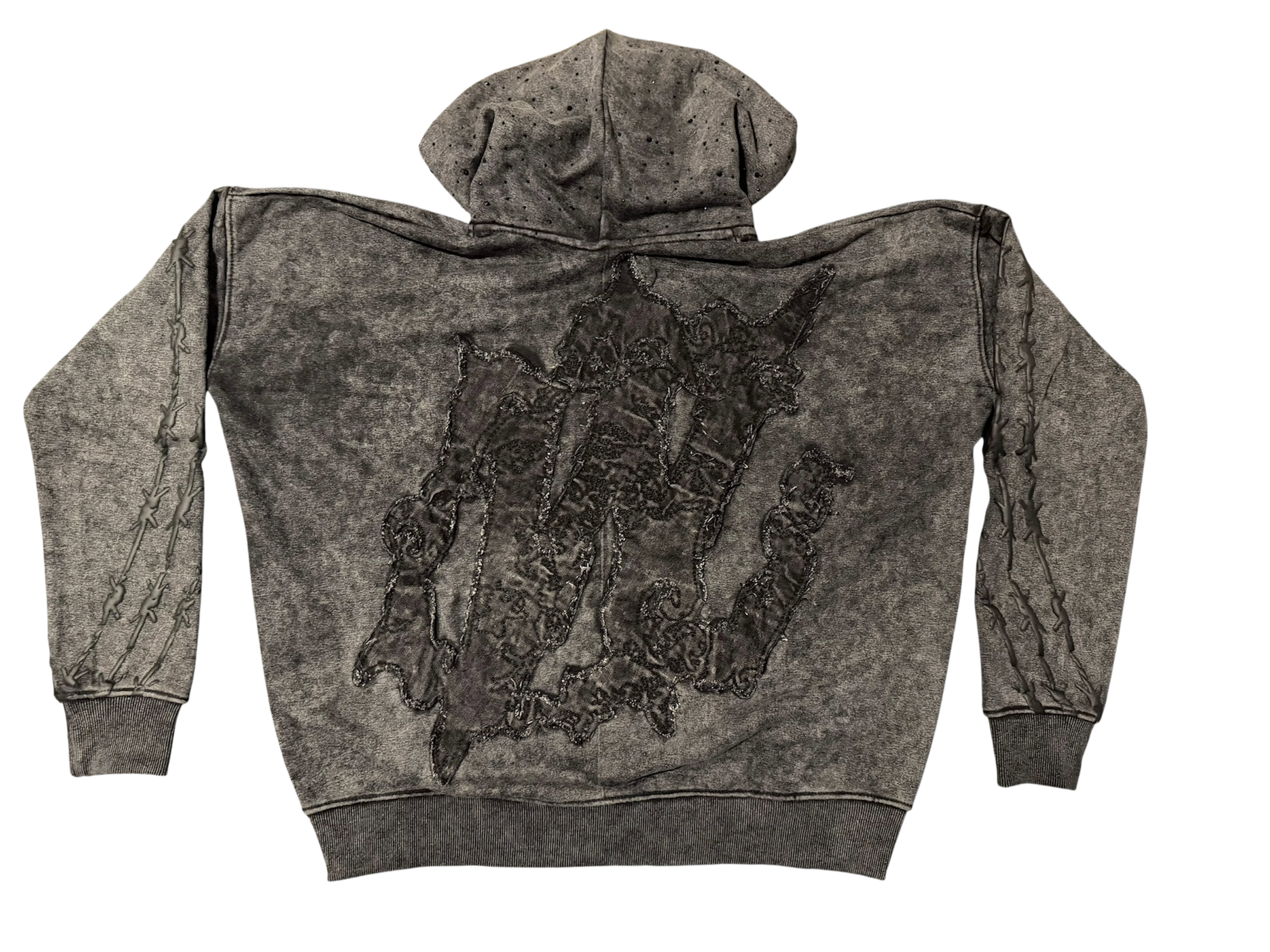 WFD Crop Jacket - Acid Black + Icy Hood Warfare Dept